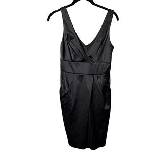 Jodi Kristopher Black Dress Sleeveless V-Neck Party Cocktail‎ Career
